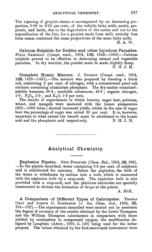 Analytical chemistry