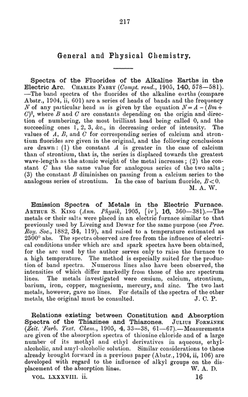 General and physical chemistry