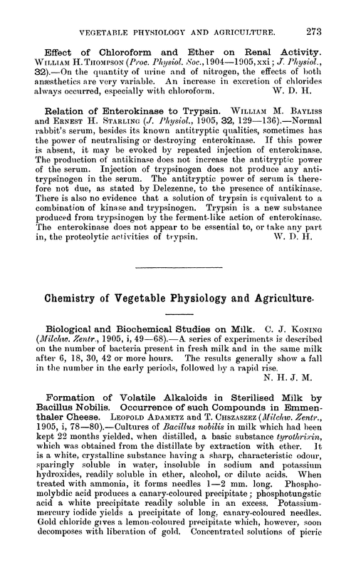 Chemistry of vegetable physiology and agriculture