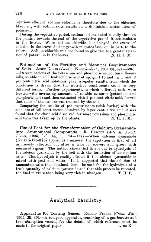 Analytical chemistry