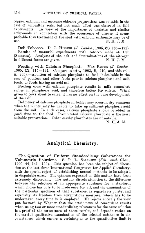 Analytical chemistry