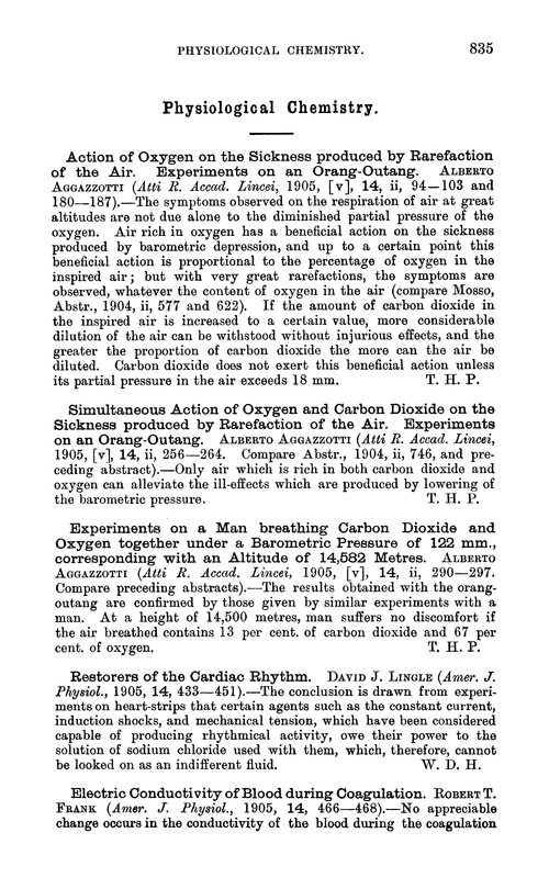 Physiological chemistry