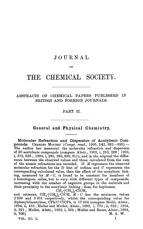 General and physical chemistry