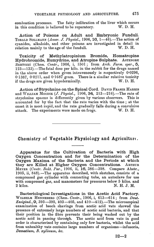 Chemistry of vegetable physiology and agriculture