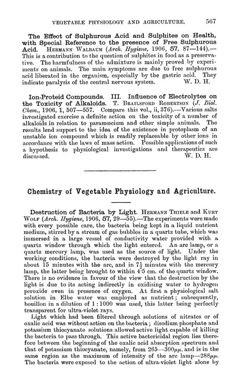 Chemistry of vegetable physiology and agriculture