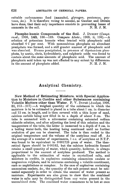 Analytical chemistry
