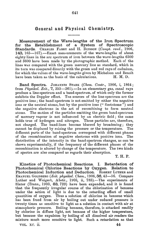 General and physical chemistry