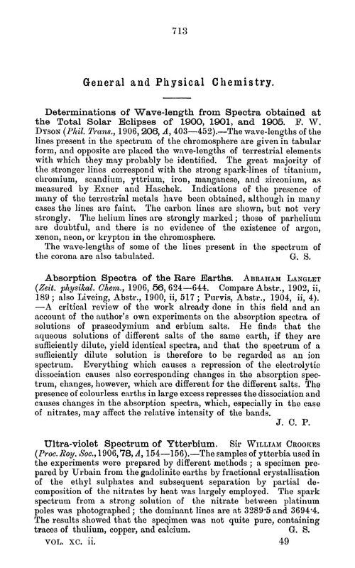 General and physical chemistry