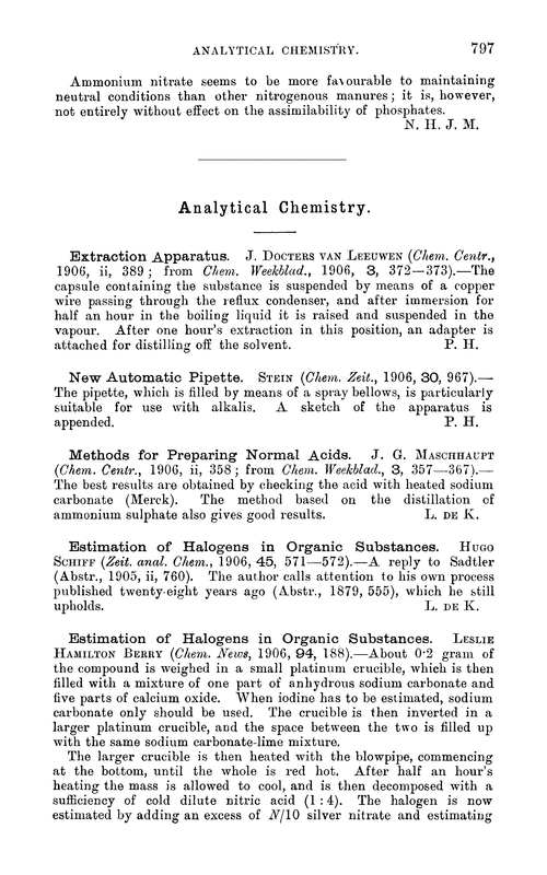 Analytical chemistry