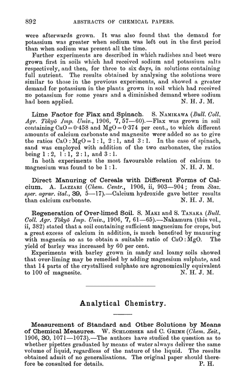 Analytical chemistry