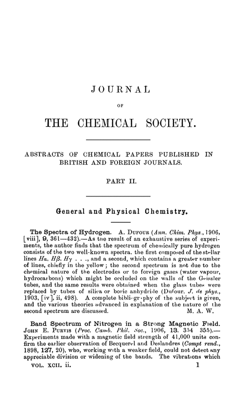 General and physical chemistry