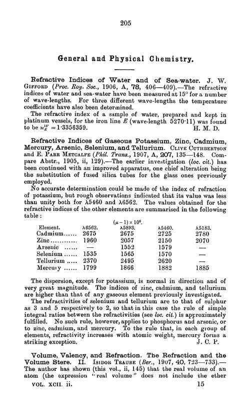 General and physical chemistry