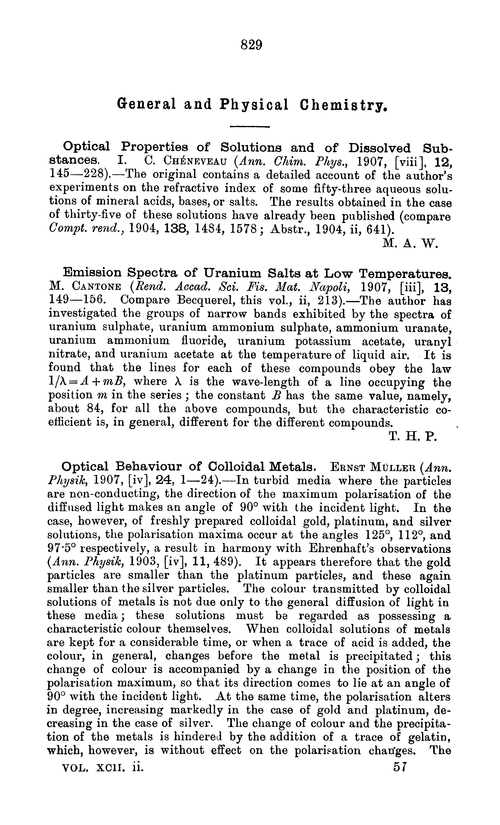 General and physical chemistry