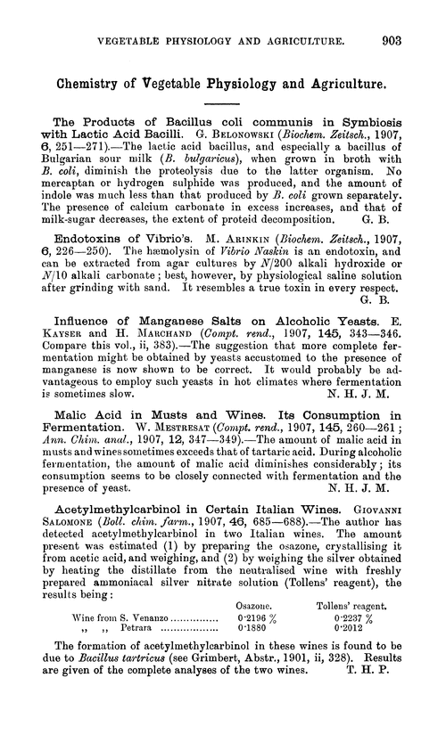 Chemistry of vegetable physiology and agriculture