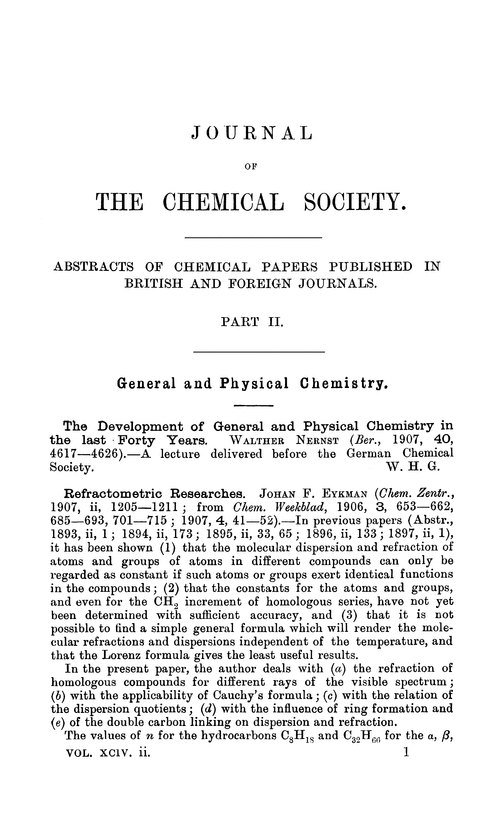 General and physical chemistry