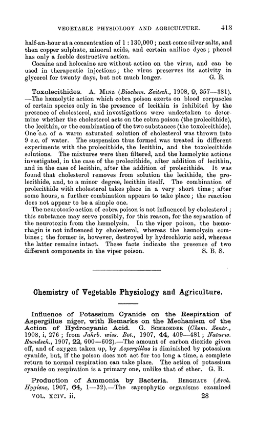 Chemistry of vegetable physiology and agriculture