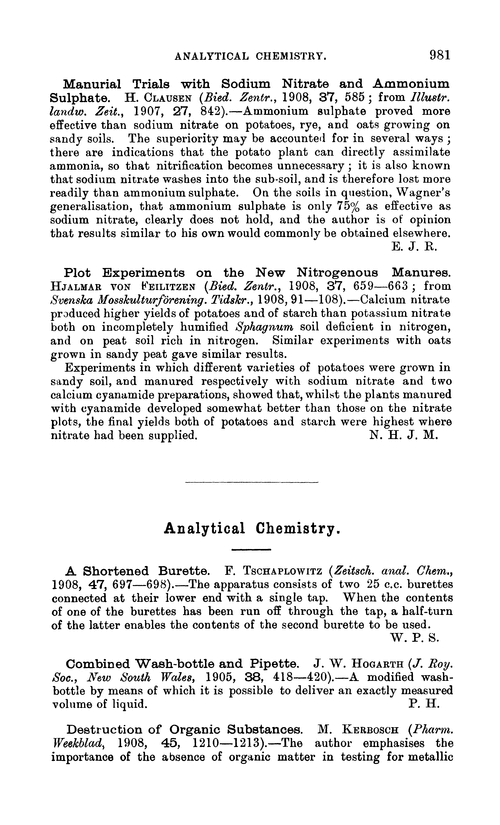 Analytical chemistry