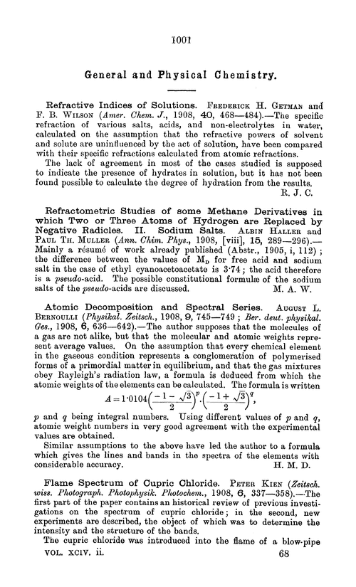 General and physical chemistry