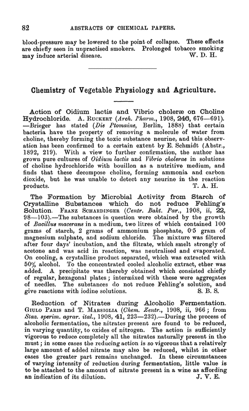 Chemistry of vegetable physiology and agriculture