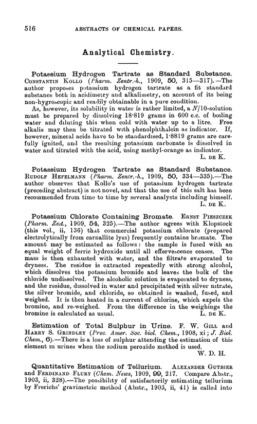 Analytical chemistry