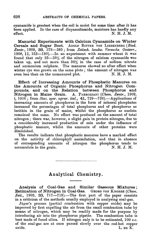 Analytical chemistry