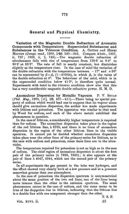 General and physical chemistry
