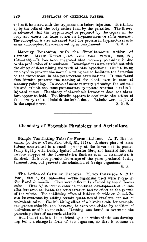 Chemistry of vegetable physiology and agriculture