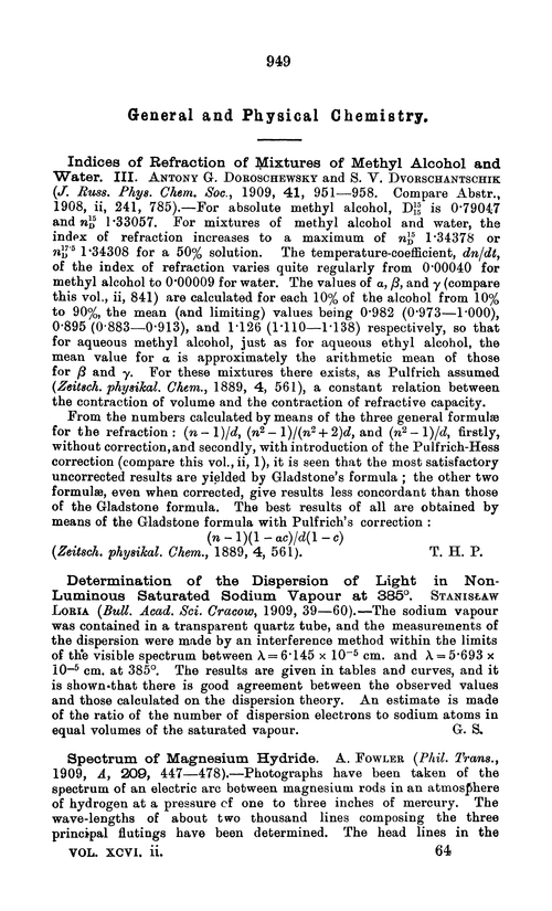 General and physical chemistry