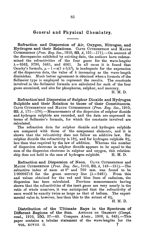 General and physical chemistry