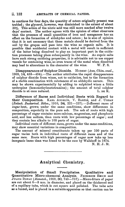 Analytical chemistry