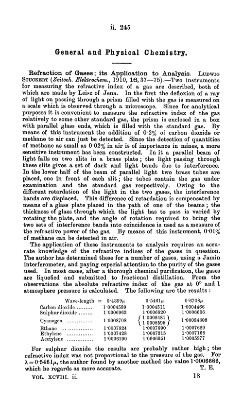 General and physical chemistry