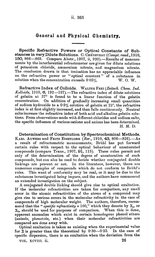 General and physical chemistry