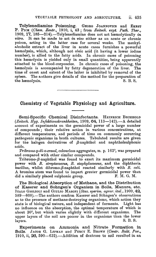 Chemistry of vegetable physiology and agriculture