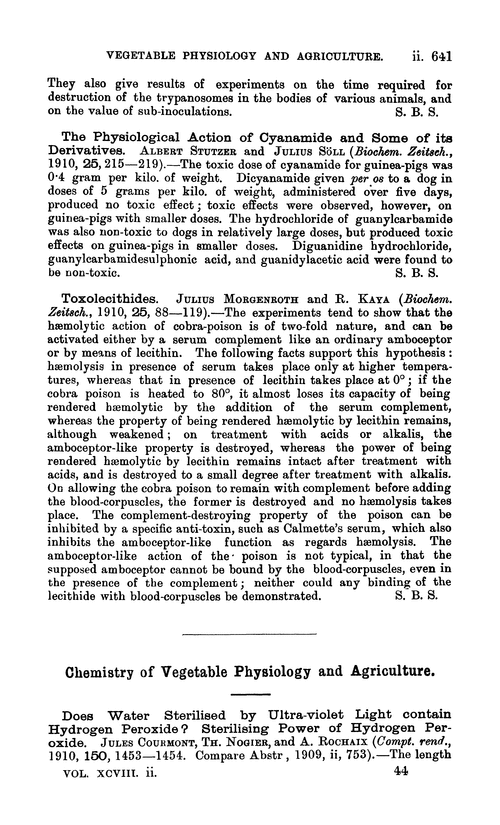 Chemistry of vegetable physiology and agriculture