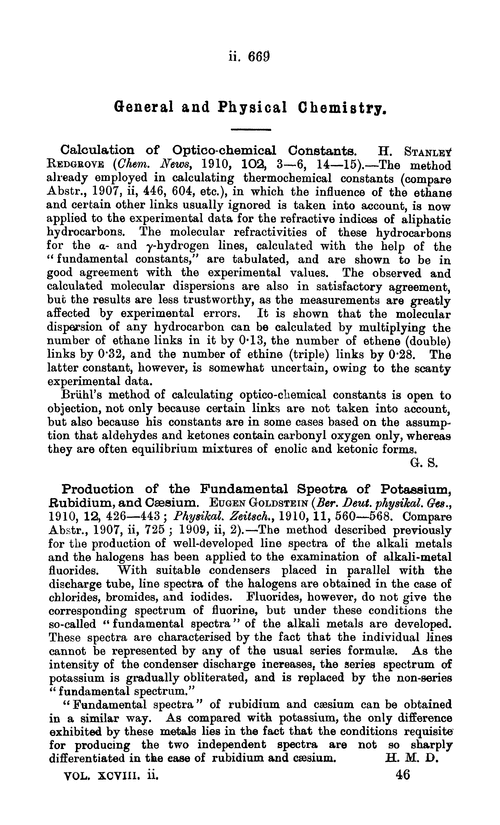General and physical chemistry