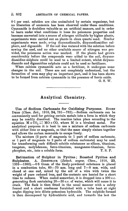 Analytical chemistry