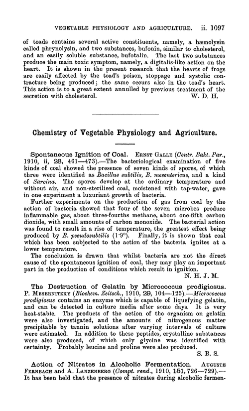 Chemistry of vegetable physiology and agriculture
