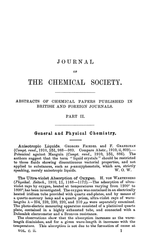 General and physical chemistry