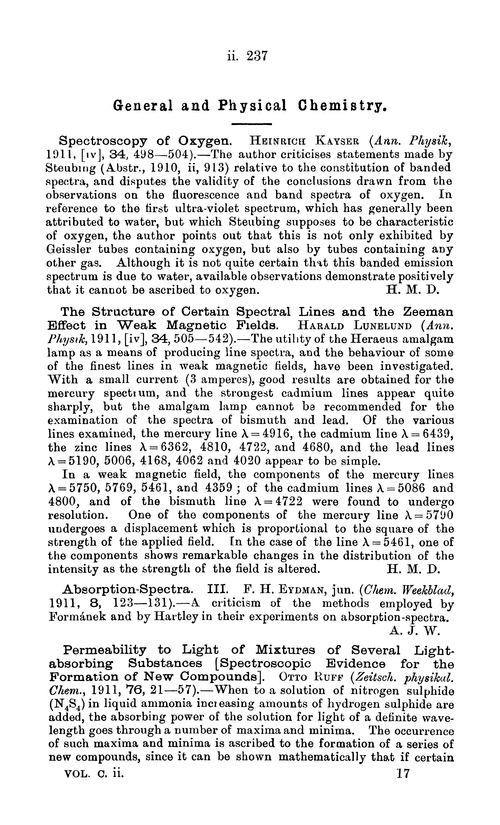 General and physical chemistry