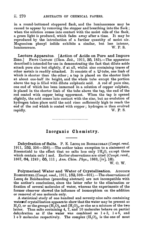 Inorganic chemistry