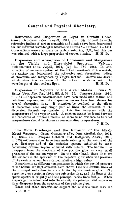 General and physical chemistry