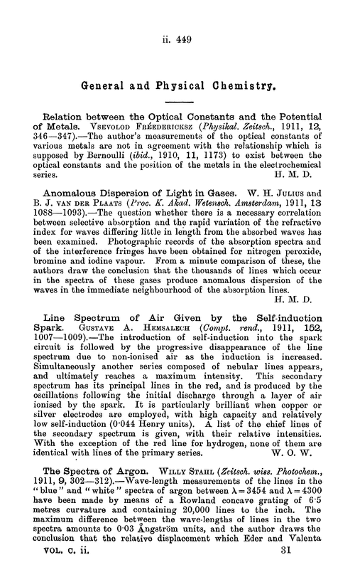 General and physical chemistry