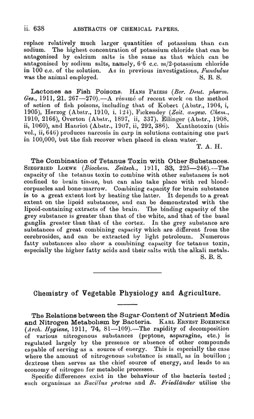 Chemistry of vegetable physiology and agriculture