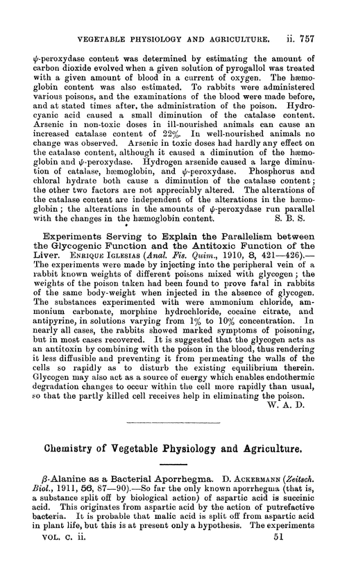 Chemistry of vegetable physiology and agriculture