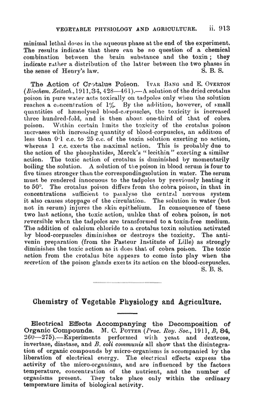 Chemistry of vegetable physiology and agriculture
