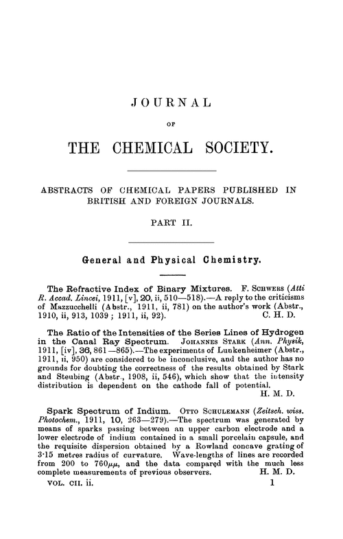General and physical chemistry