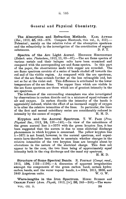 General and physical chemistry