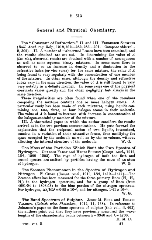 General and physical chemistry