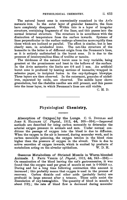 Physiological chemistry