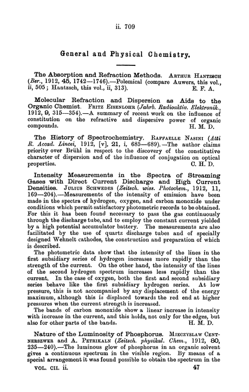 General and physical chemistry